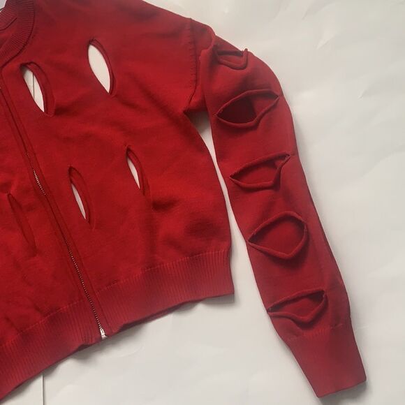 ❤️nwt Love Moschino Cropped Cut Out Zip Cardigan❤️ - Picture 5 of 12